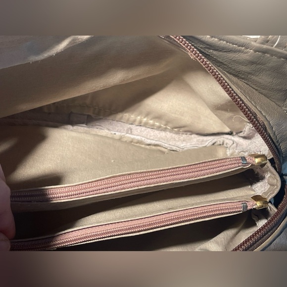 Vintage Durabuilt Vancouver Canada Grey Leather Hand Bag - Picture 9 of 16